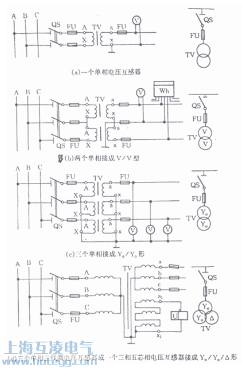 電壓互感器接線(xiàn)圖